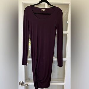 Aritzia’s Wilfred Deep Purple Long Sleeve Dress